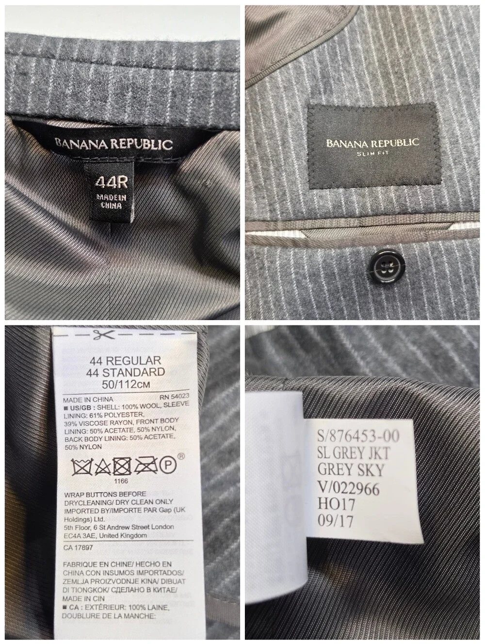 Banana Republic detailed measurements